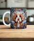 Cavapoo Brown & White Suncatcher Artwork Ceramic Mug